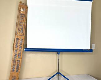 DA-LITE Mid Century Modern Projection Screen with Original Box 