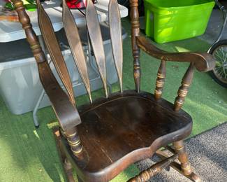 Wood rocking chair