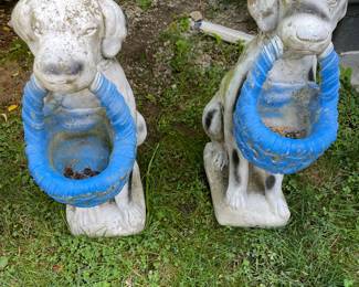 Great cement dog statues
