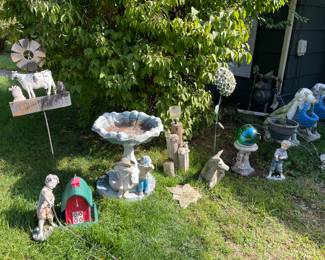 Lots of outdoor yard art