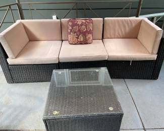 Outdoor couch and table