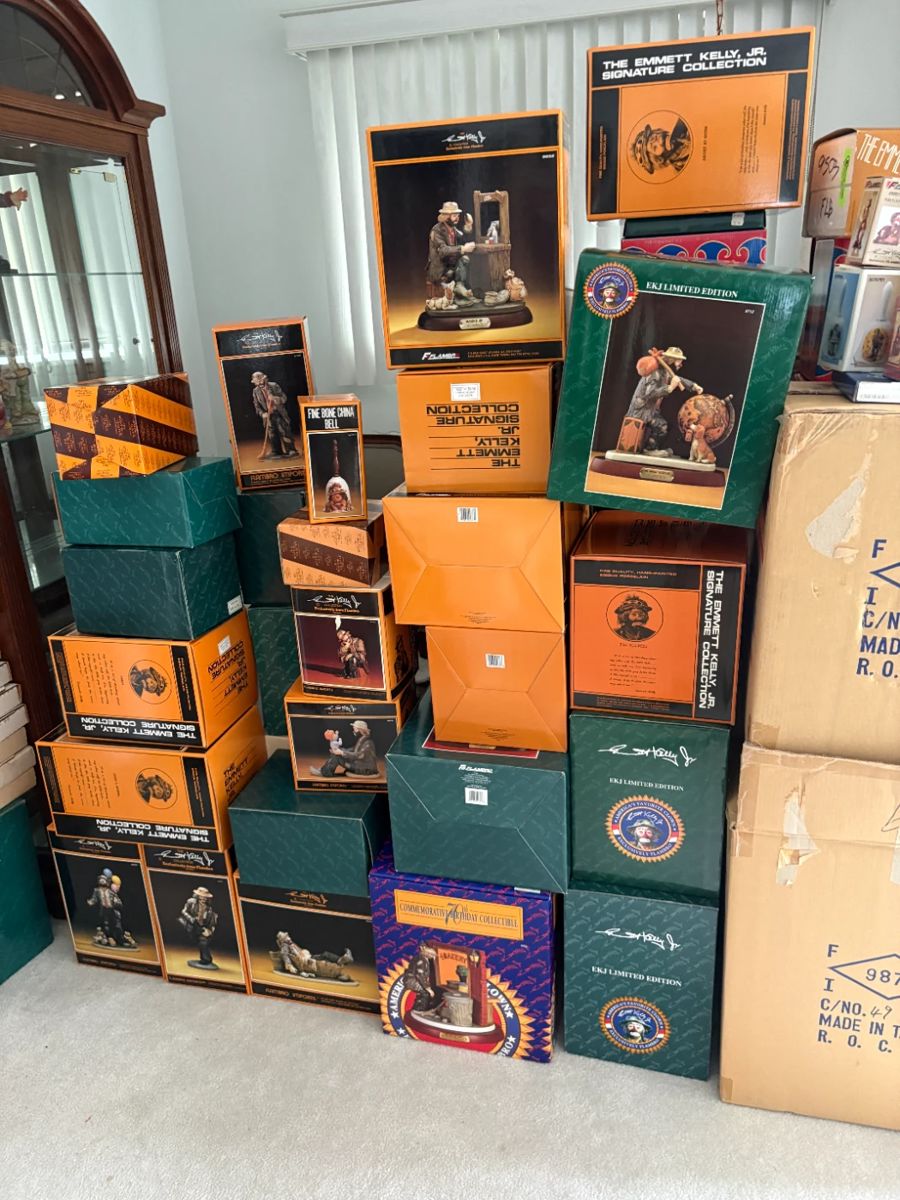 . . . a tremendous collection of Emmet Kelly figures and art