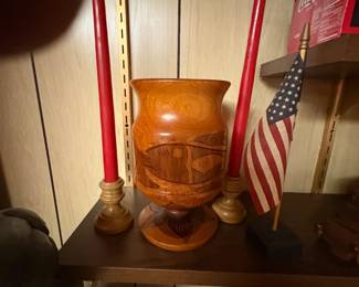. . . wood carved chalice