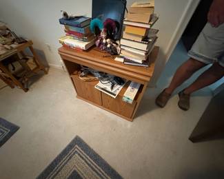 . . . books and nice cabinet