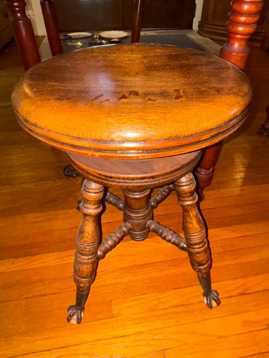 Antique Piano Stool