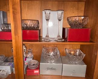 Gorham glass - many with boxes