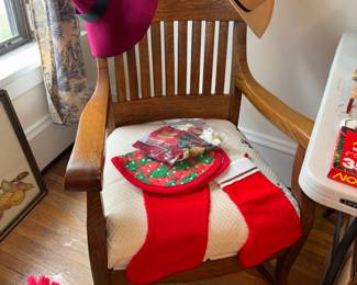 Antique oak rocker 