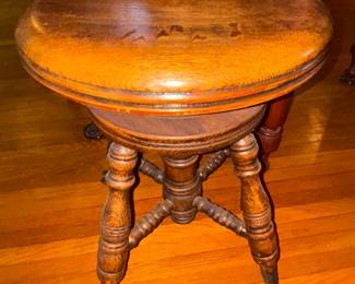 Antique Piano Stool