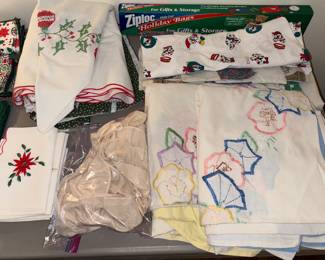 Holiday and Vtg. Linen