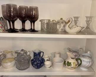 Pots, pitchers, glassware