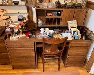 Office/ student desk -every surface filled with treasure !