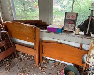 Pair of twin bed frames 