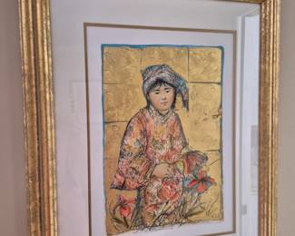 Hibel Artist's Proof Signed Gold Leaf