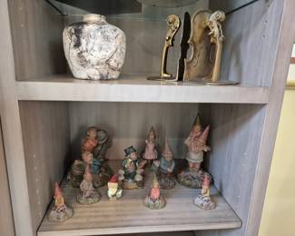 Gnome Collection, Musical Bookends, Vase