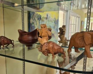 African Wood Carved Animals