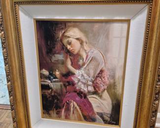 Pino Giclee on Canvas "Love" Numbered (71/80) 28" x 32"