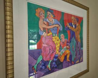 Artist proof hand painted framed print Signed John Grillo 34" x 41"