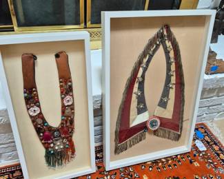 Antique Sons of America neck Sash and tribal necklace 