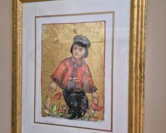 Hibel Artist's Proof Signed Gold Leaf