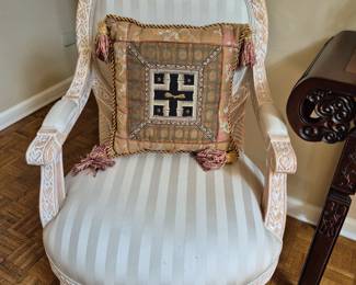 Wood Carved Arm Chair