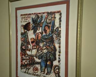 Signed and Numbered Print by Israeli Artist 33" x 41"