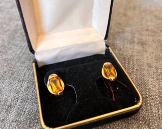 14k Citrine Earrings