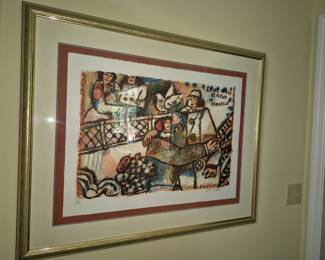 Signed and Numbered Print by Israeli Artist 33" x 41"