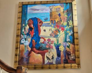 Original Oil Painting 68" H x 56" W by P. Leventhal (Local Artist)