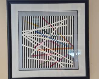 Abstract Art by Yaacov Agam 38.5" Numbered & Signed
