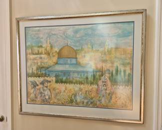 Hibel Art Numbered and Signed 42" W x 34" H
