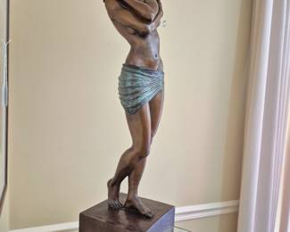 34" H Bronze Sculpture by Richard Hallier