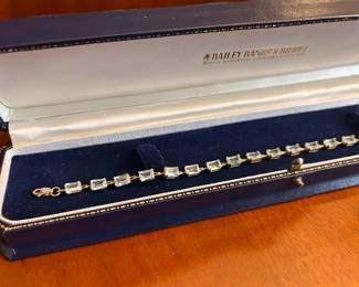 14k Aquamarine Tennis Bracelet
