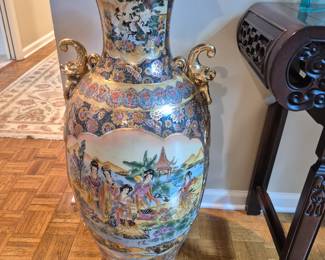 Large Satsuma Asian Floor Vase 39" H