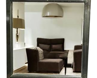 Rustic Black Framed Mirror