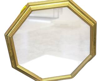Octagonal Gold Framed Wall Mirror