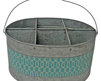 Galvanized Metal Divided Caddy