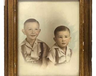 1960s Framed Photograph of Two Young Boys