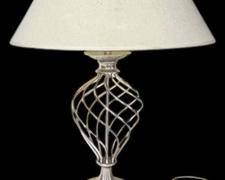 Silver Lattice Table Lamp WShadeWorks