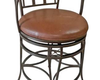 Metal Swivel Bar Stool With Arms