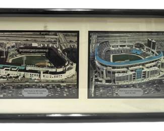 Framed Yankee Stadium Photo Pair