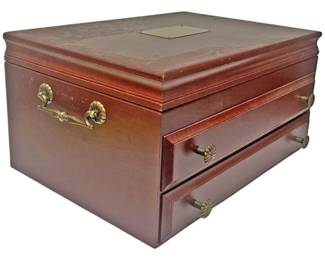 Mahogany Flatware Storage Chest
