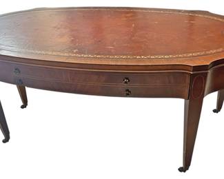 Mahogany Embossed Wood Coffee Table