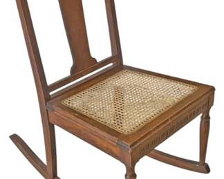 Antique Cane Seat Rocking Chair
