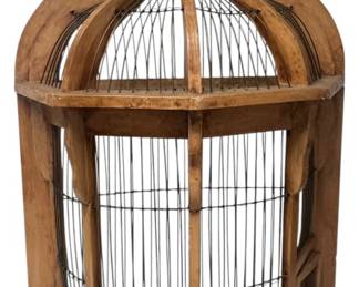 Wood Wire Decorative Birdcage