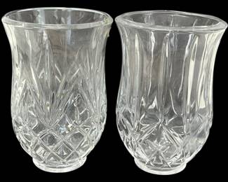2 Crystal Hurricane Lamp Shades