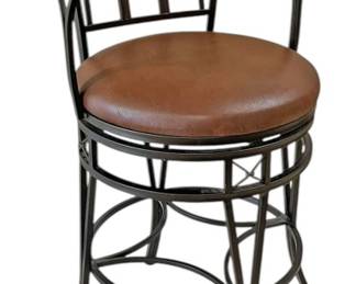 Metal Swivel Bar Stool With Arms