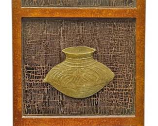 MidCentury Chinese Carved Soapstone Panel