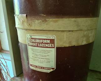 Antique Large Tub of Throat Lozenges - He kept this in his office