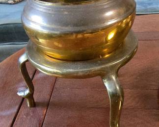 Antique Brass Footed Bowl from Bangladesh. Dr. Flake purchased there on a Medical Missionary Trip in the 70's.