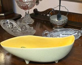 Midcentury McCoy Vase - Pressed Glass Serving Pieces